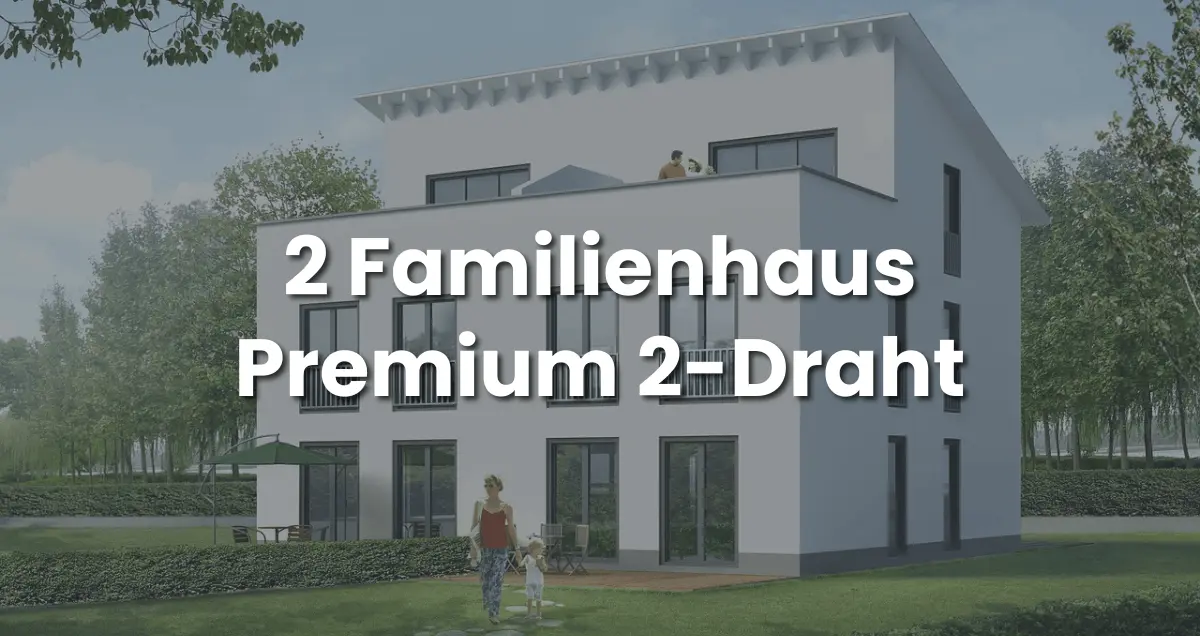 Goliath 2-Draht 2-Familienhaus BUS Türsprechanlage Premium Set mit Kamera