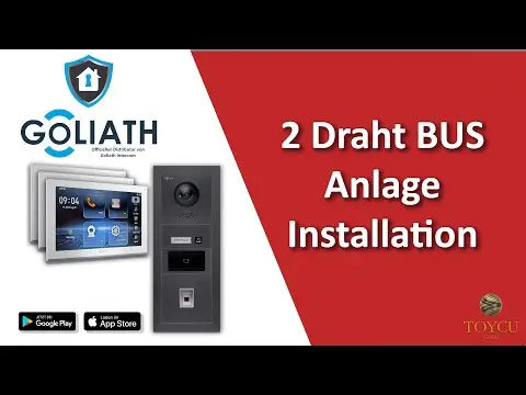 YouTube Thumbnail: Goliath Türsprechanlage 2-Draht BUS Anlage Installation