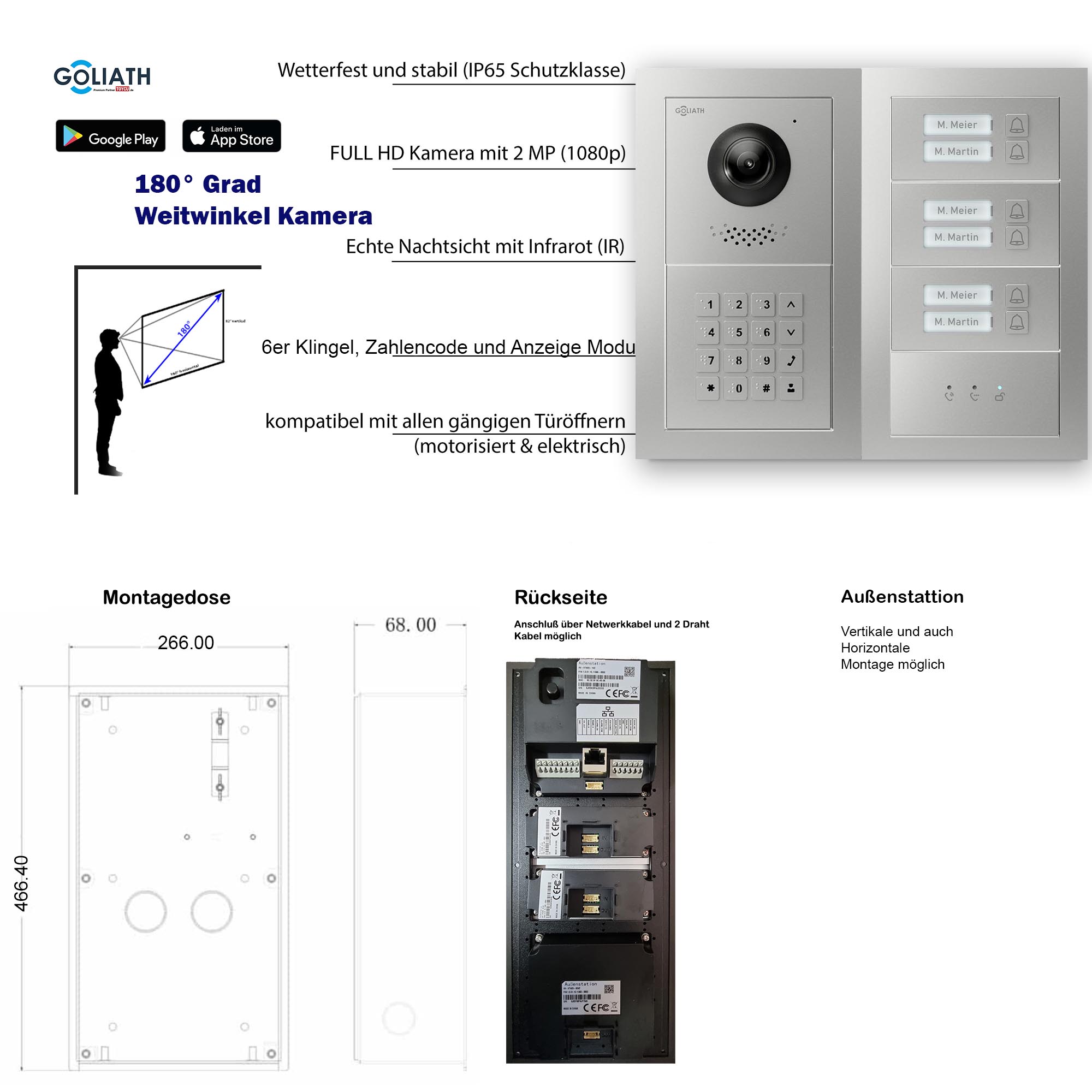 GL-VTA63_Tuerklingel_Tuersprechanlage_Goliath-IP-2-Draht