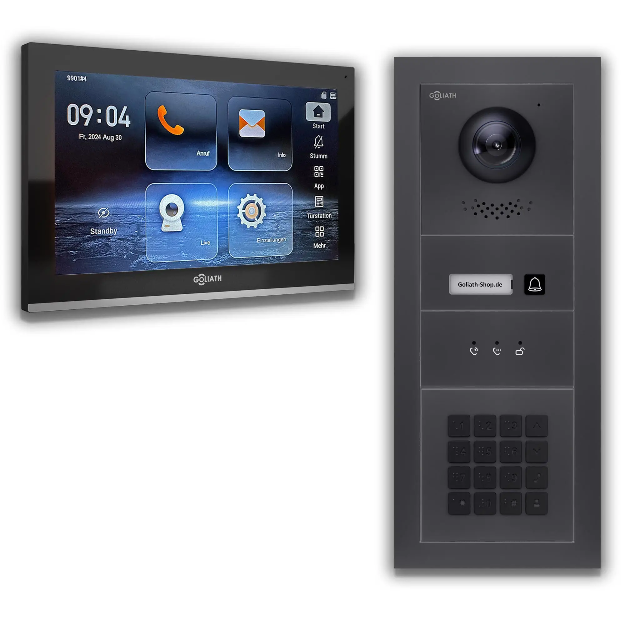 Goliath Premium IP Video-Türsprechanlage mit Kamera und 10-Zoll-Monitor