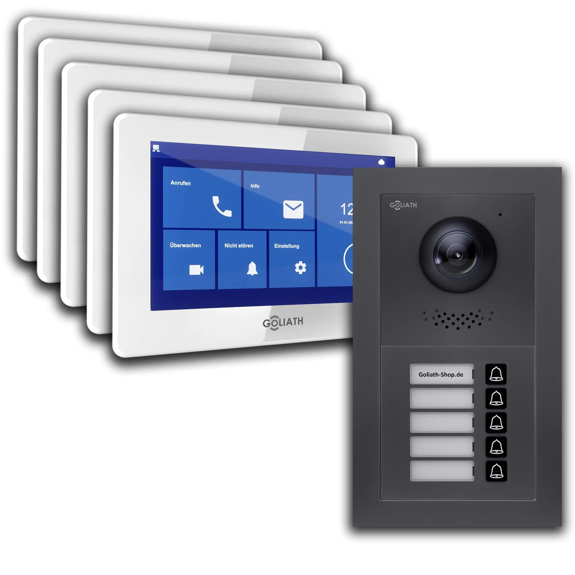 Video Türklingel mit Kamera 5-Familienhaus AV-BLS-24