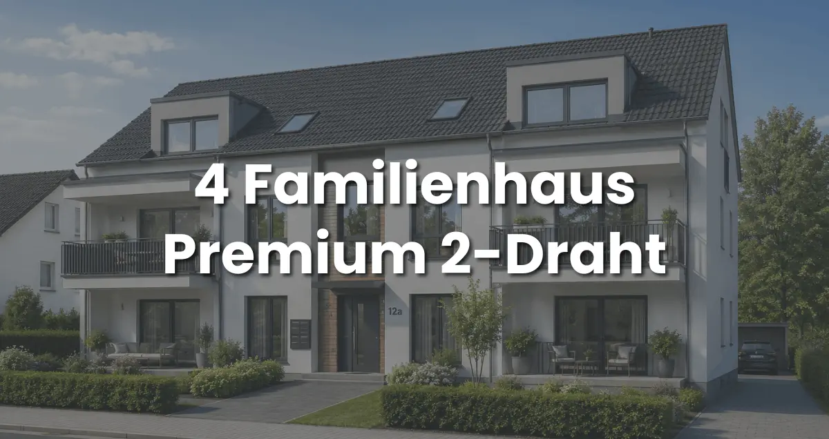 Goliath 2-Draht 4-Familienhaus BUS Türsprechanlage Premium Set mit Kamera