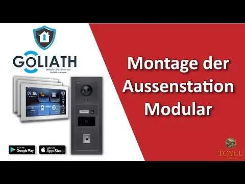 YouTube Thumbnail: Montage der Aussenstation Modular | Goliath Hybrid Video Türsprechanlage
