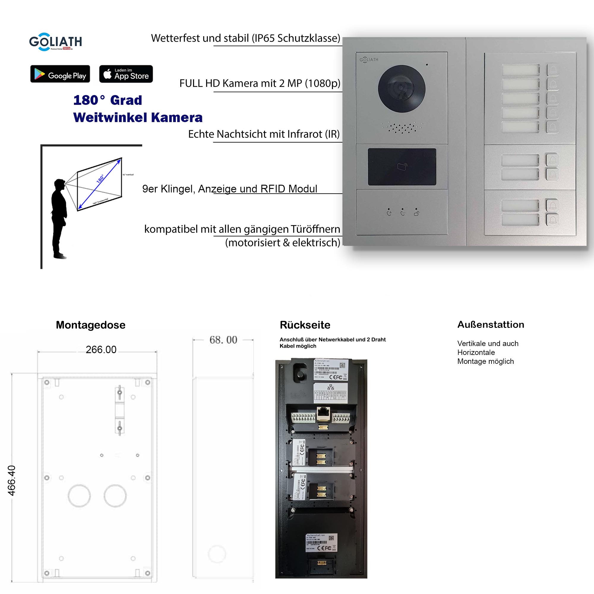 GL-VTA91_Tuerklingel_Tuersprechanlage_Goliath-IP-2-Draht