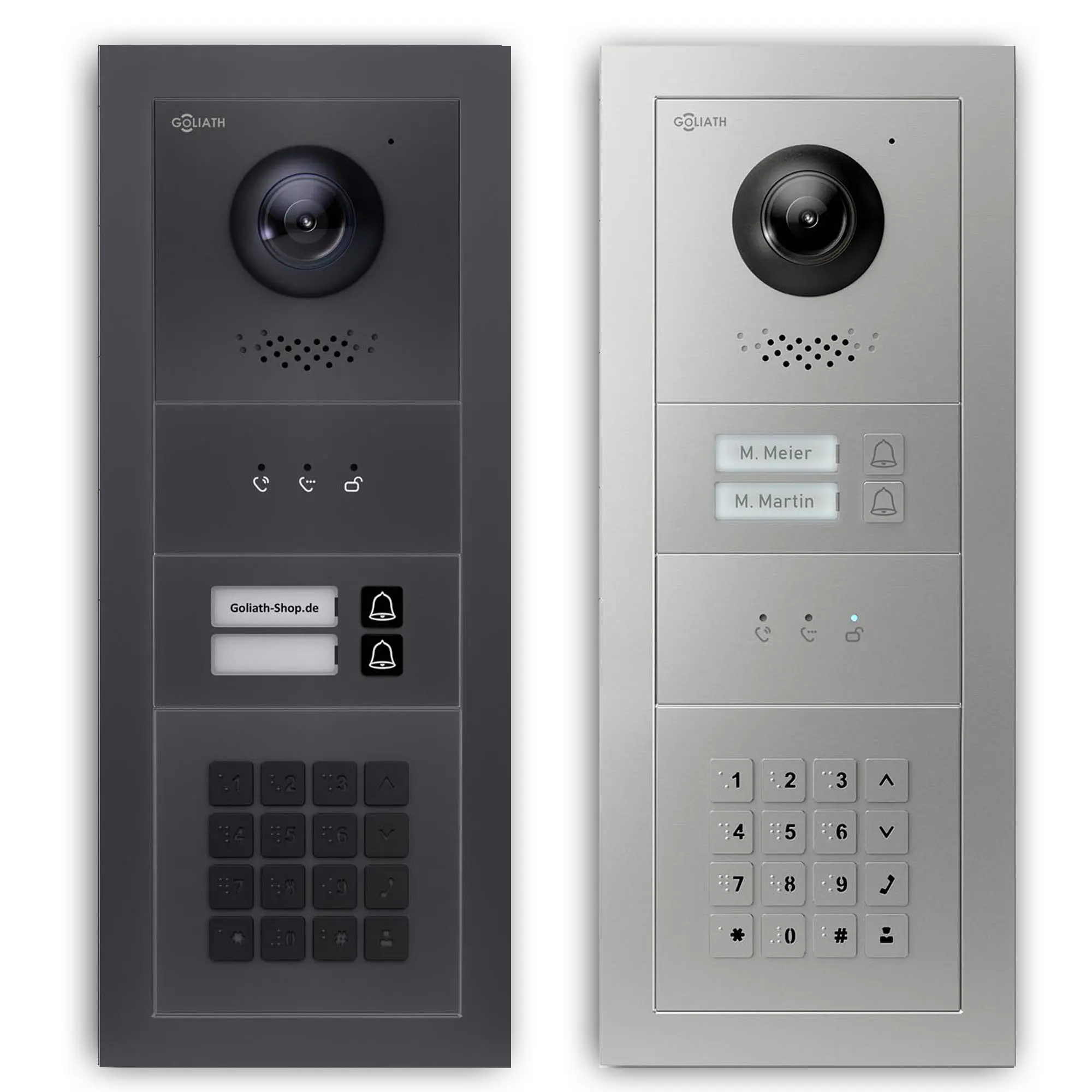 Goliath_tuerklingel_mit-kamera-Aussenstation_Feedbackmodul_Zahlencode_2-Familienhaus