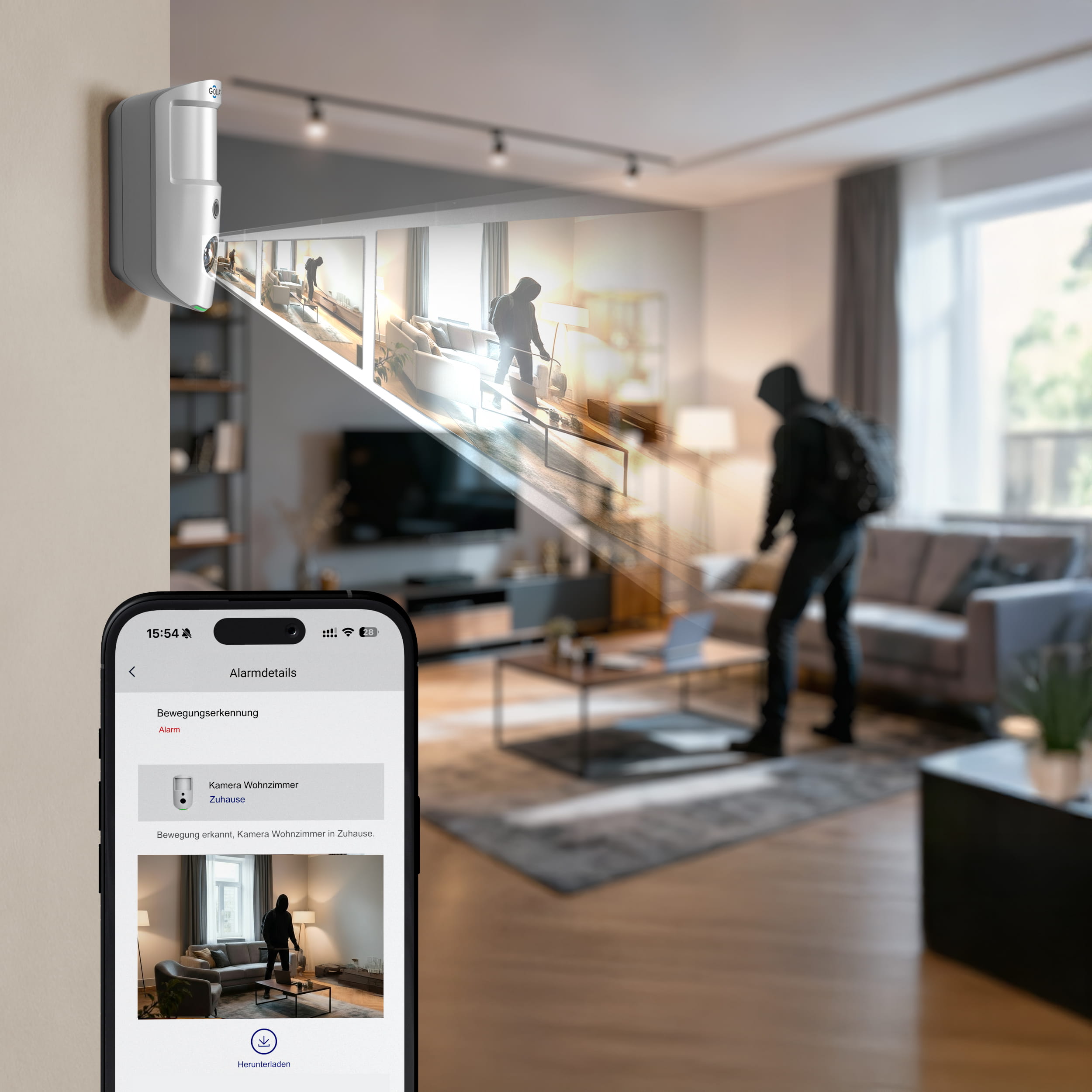 Goliath Alarmanlage – App-Steuerung
