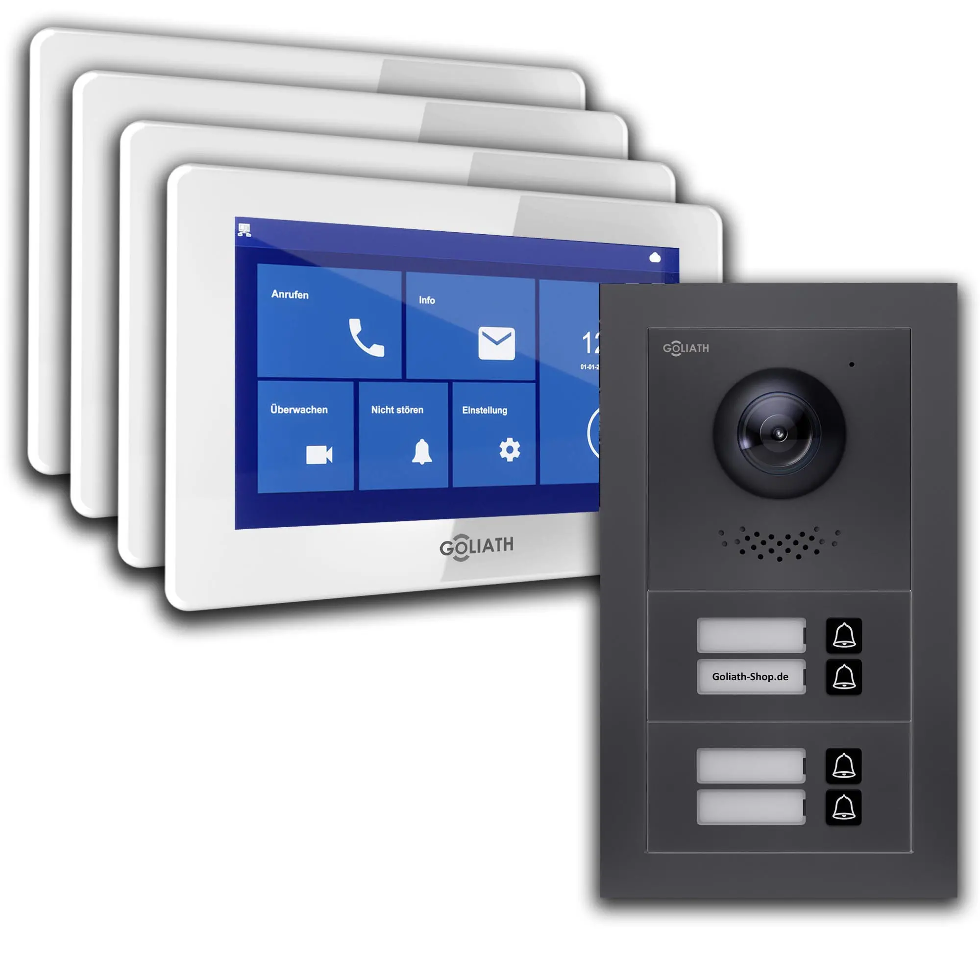 Video Türklingel mit Kamera 4-Familienhaus AV-BLS-20