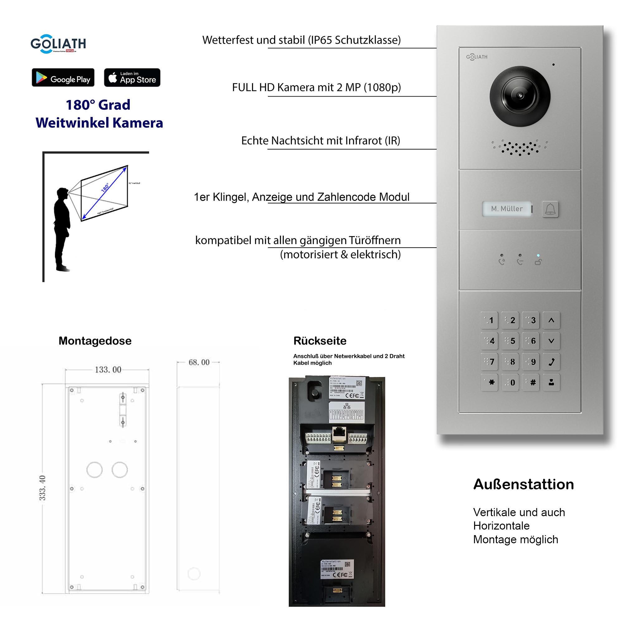 GL-VTA14_Tuerklingel_Tuersprechanlage_Goliath_IP_2-Draht