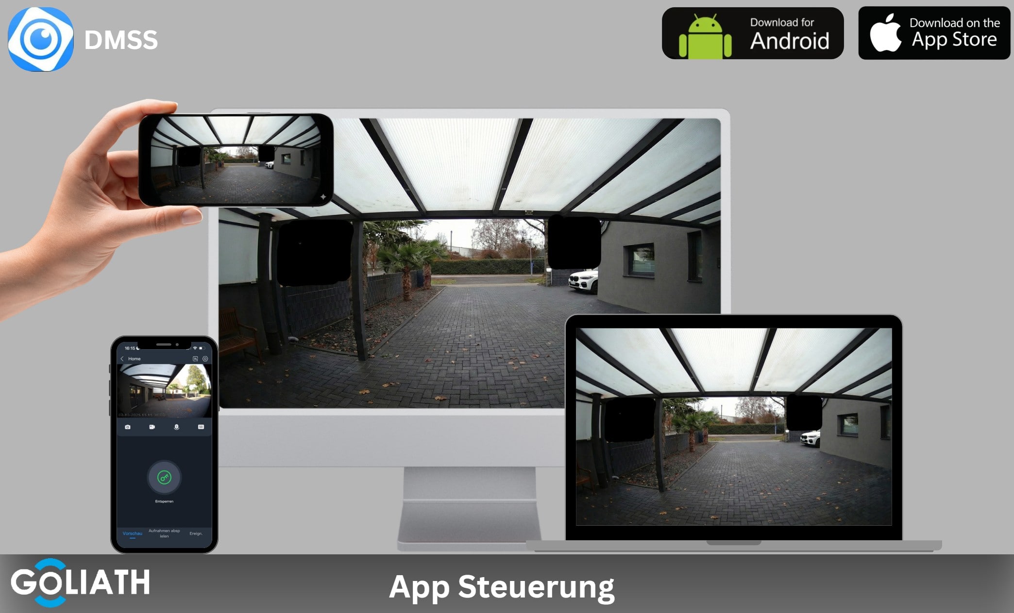 Goliath App Steuerung