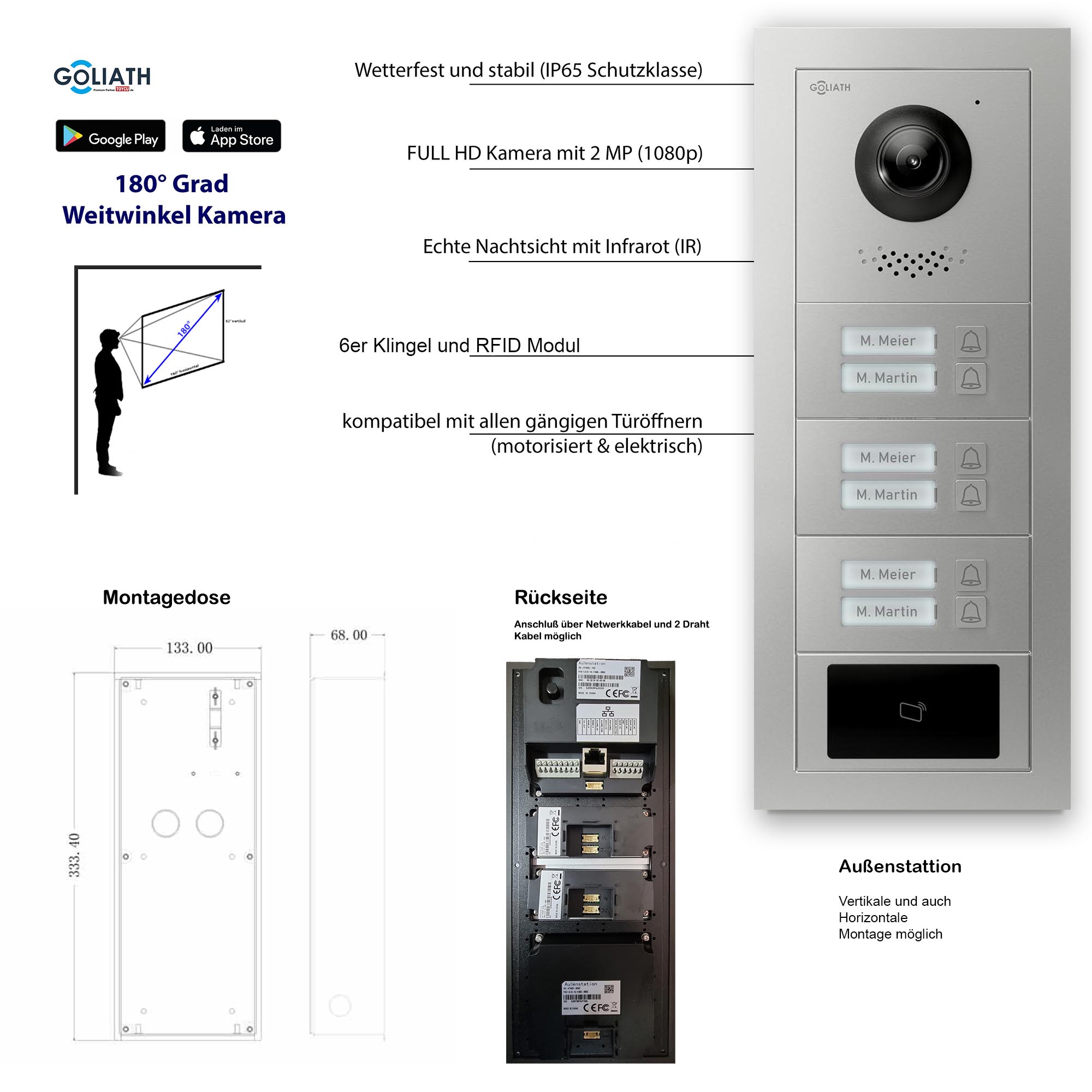 GL-VTA61_Tuerklingel_Tuersprechanlage_Goliath-IP-2-Draht