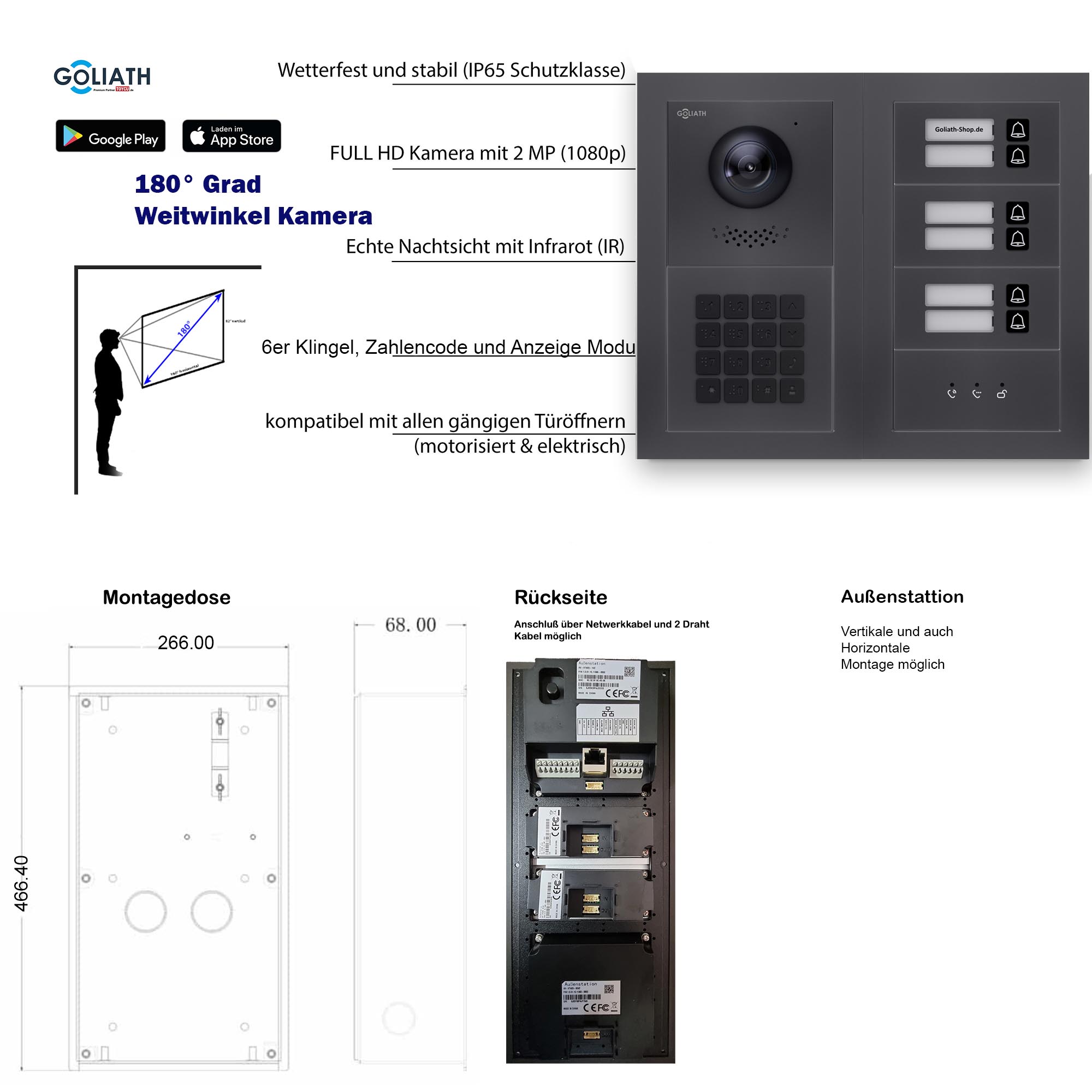 GL-VTA63A_Tuerklingel_Tuersprechanlage_Goliath-IP-2-Draht