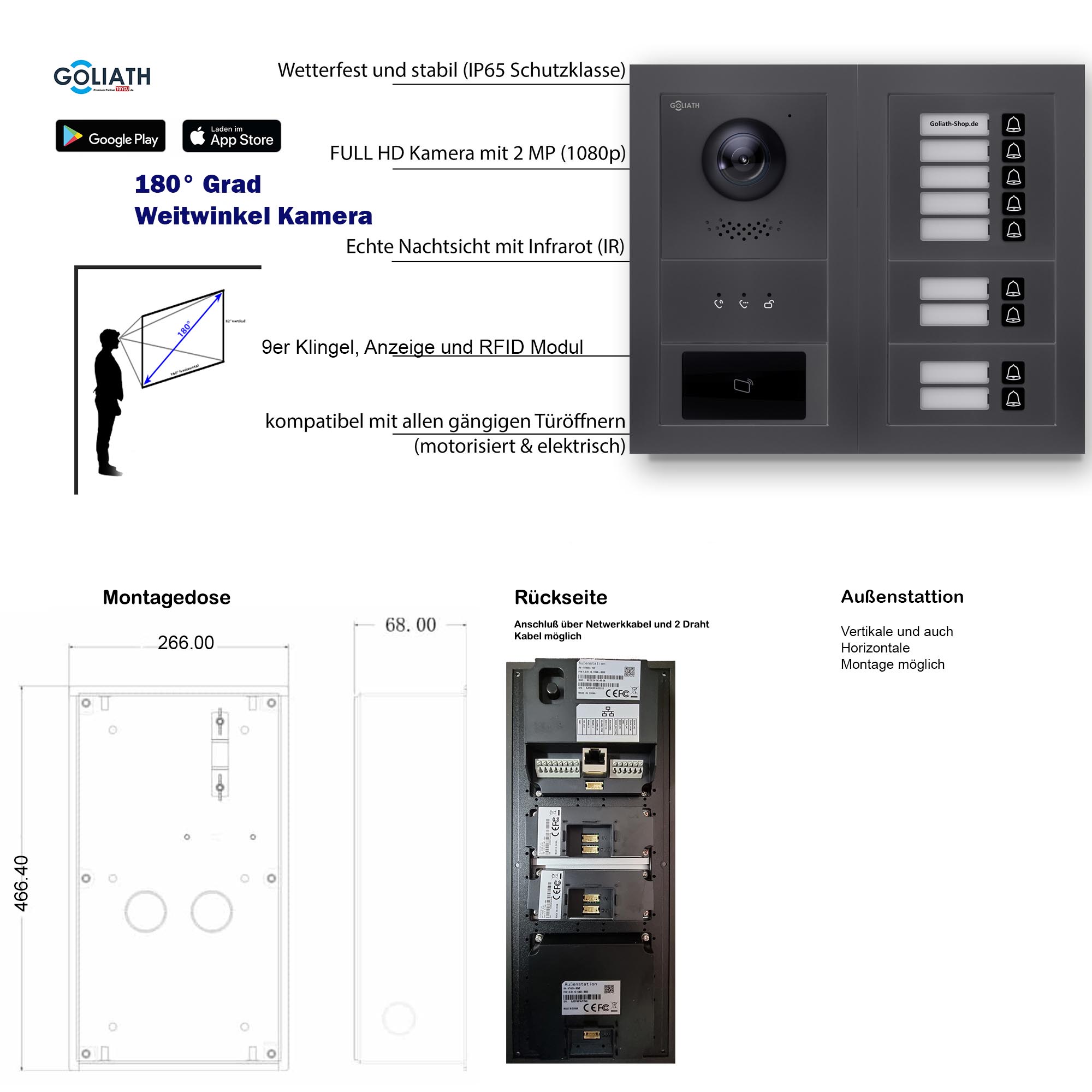 GL-VTA91A_Tuerklingel_Tuersprechanlage_Goliath-IP-2-Draht