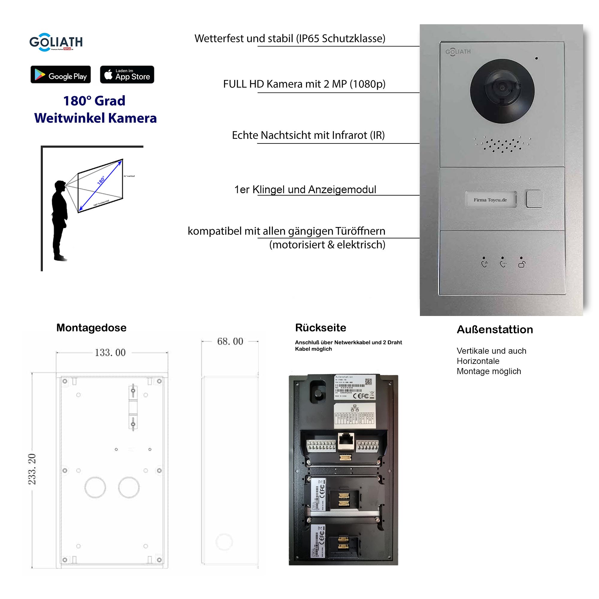 GL-VTA10_Tuerklingel_Tuersprechanlage_Goliath_IP_2-Draht