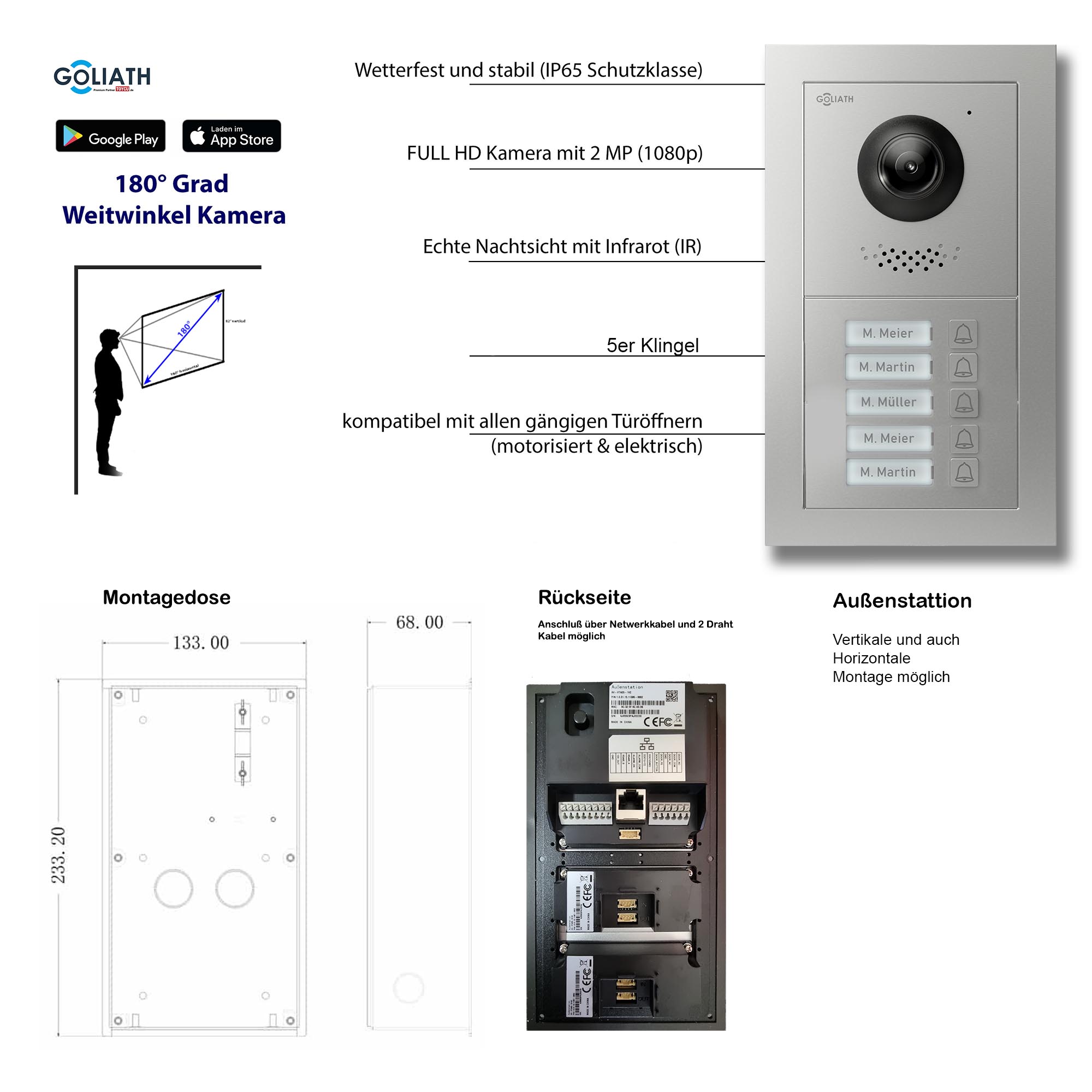 GL-VTA50_Tuerklingel_Tuersprechanlage_Goliath_IP_2-Draht