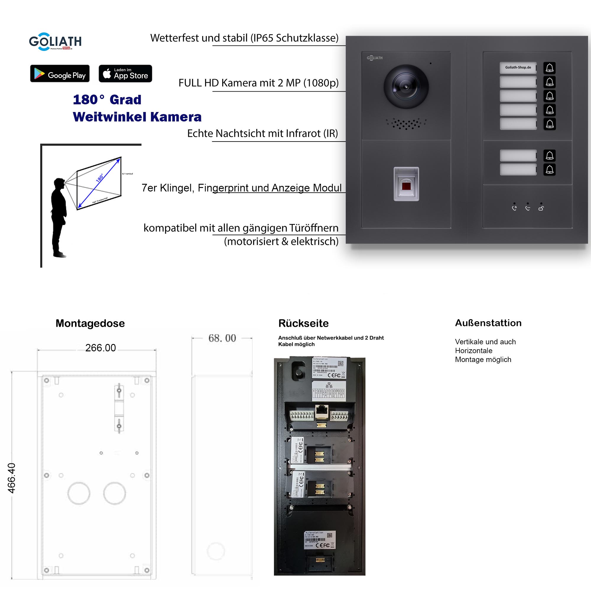 GL-VTA73A_Tuerklingel_Tuersprechanlage_Goliath-IP-2-Draht