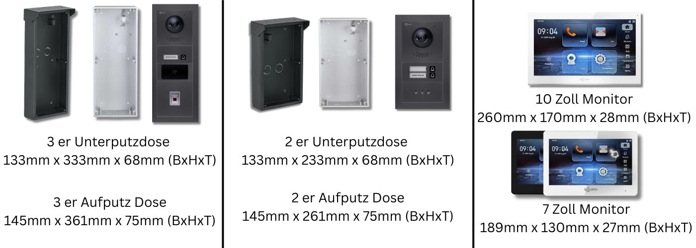 Maase Abmessungen Goliath Unterputzdose Aufputz Dose