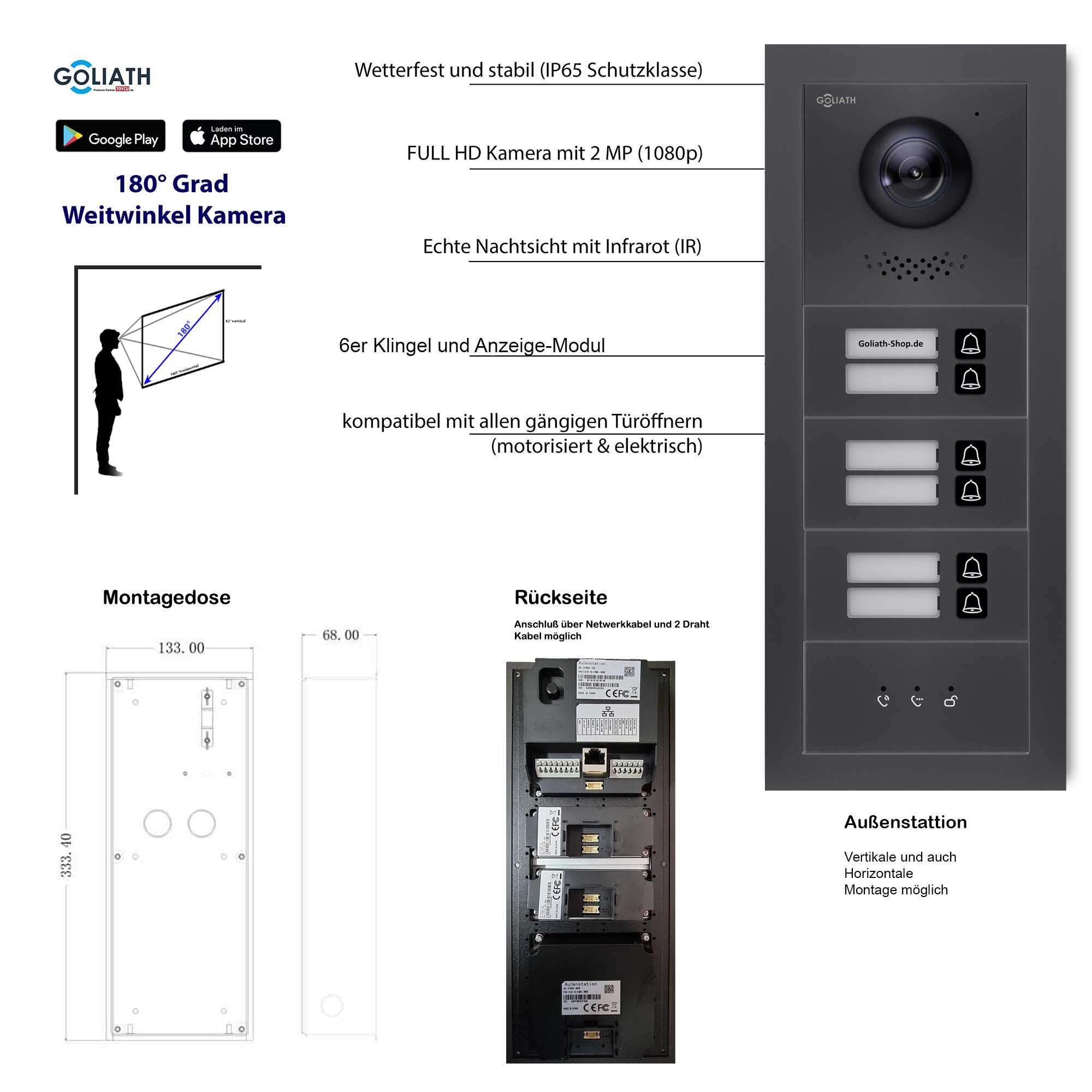 GL-VTA60A_Tuerklingel_Tuersprechanlage_Goliath-IP-2-Draht