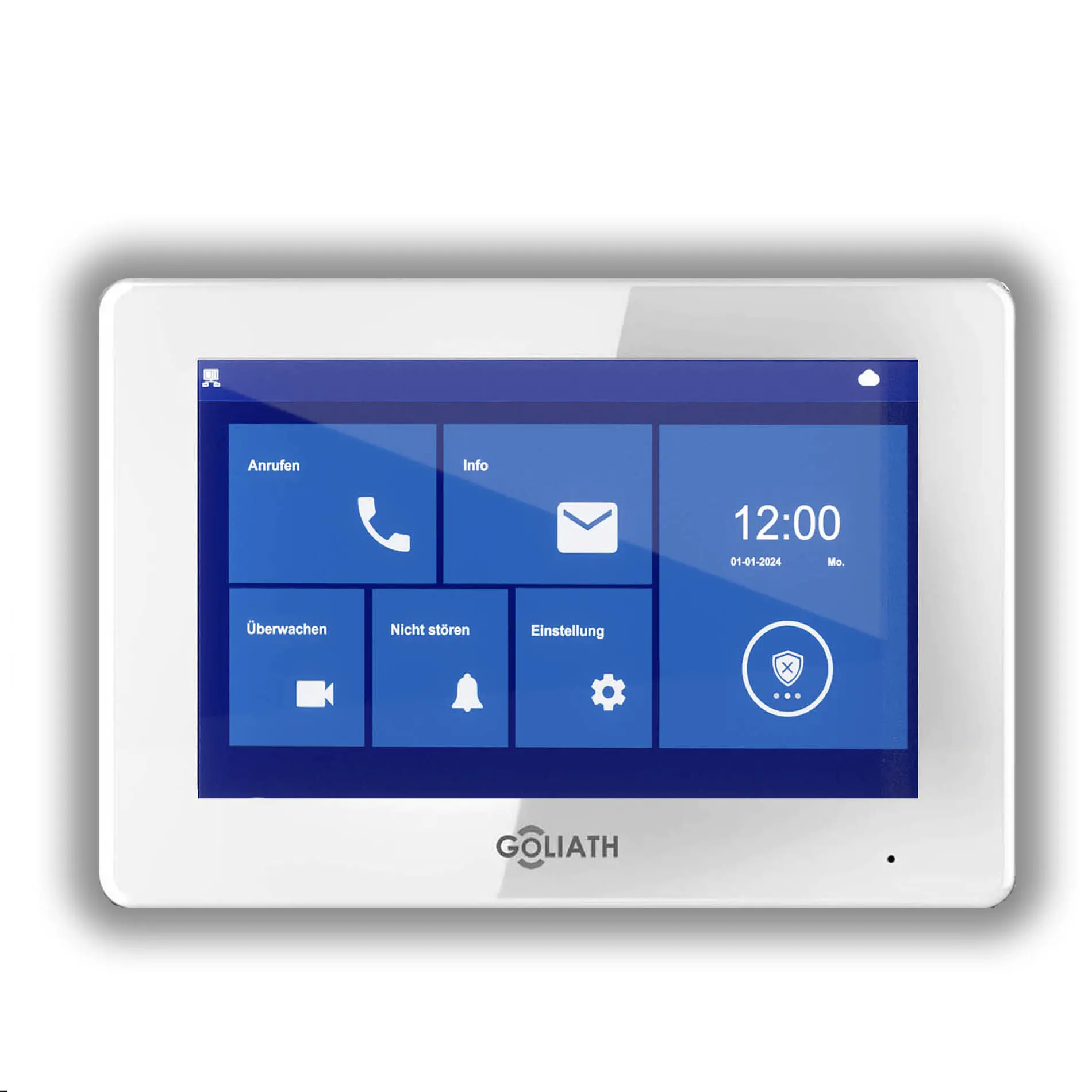 Goliath 7-Zoll Monitor Weiss Tuersprechanlage
