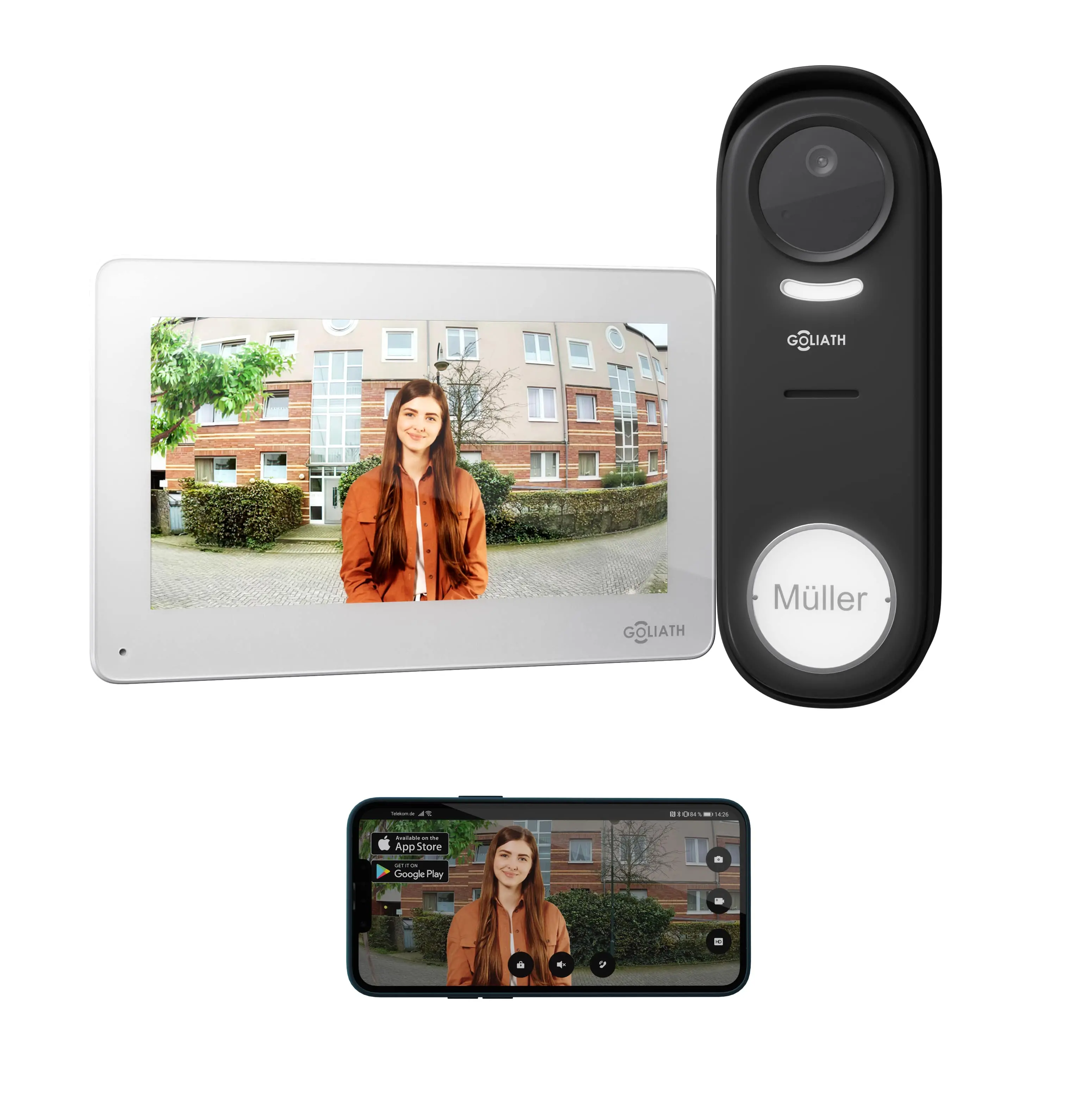 Funk Video Türklingel mit Kamera AV-VTF10-APP