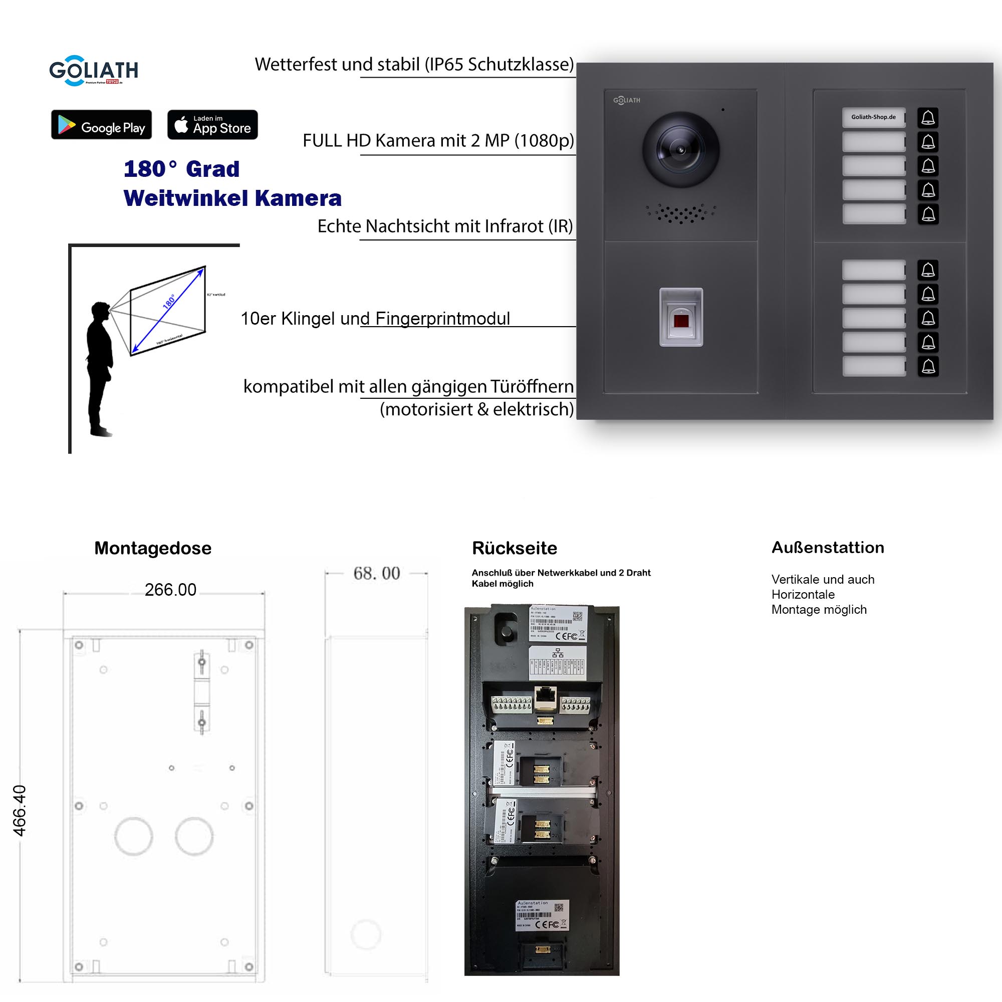 GL-VTA110A_Tuerklingel_Tuersprechanlage_Goliath-IP-2-Draht