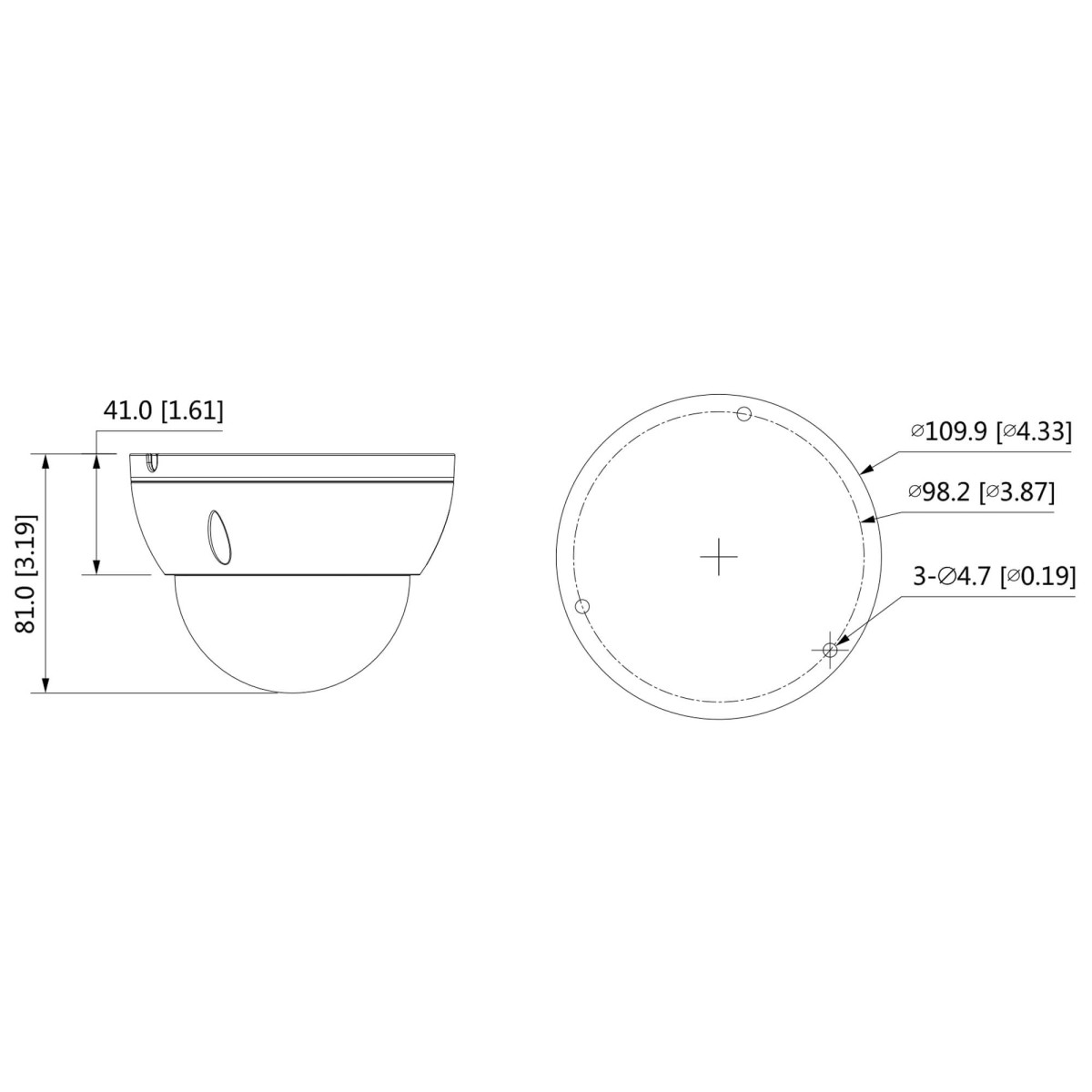 GOLIATH Starlight AV-IP322 Dome Kamera | 2 MP | 2.8mm | DWDR | 30m IR | IVS | App | PoE | EASY Serie