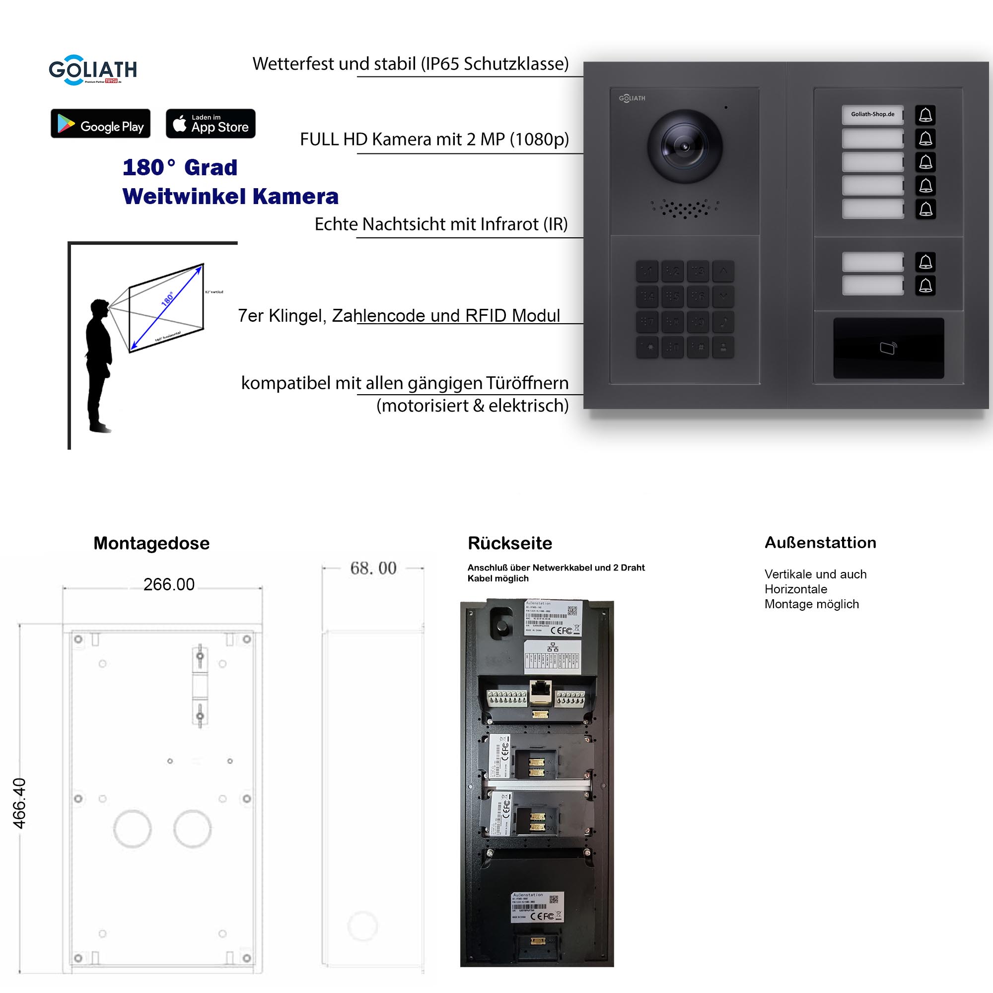 GL-VTA76A_Tuerklingel_Tuersprechanlage_Goliath-IP-2-Draht