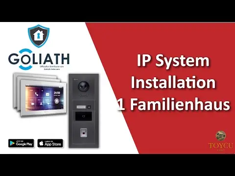 YouTube Thumbnail: Einfamilienhaus IP Installation | Goliath Hybrid Video Türsprechanlage