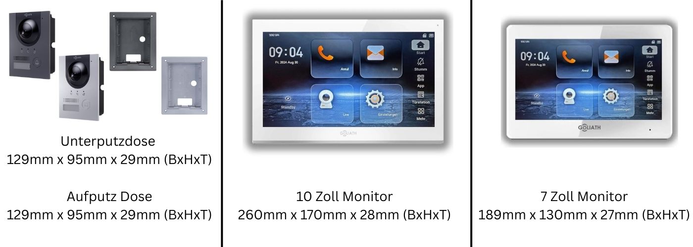 Goliath abmessung gegensprechanlage