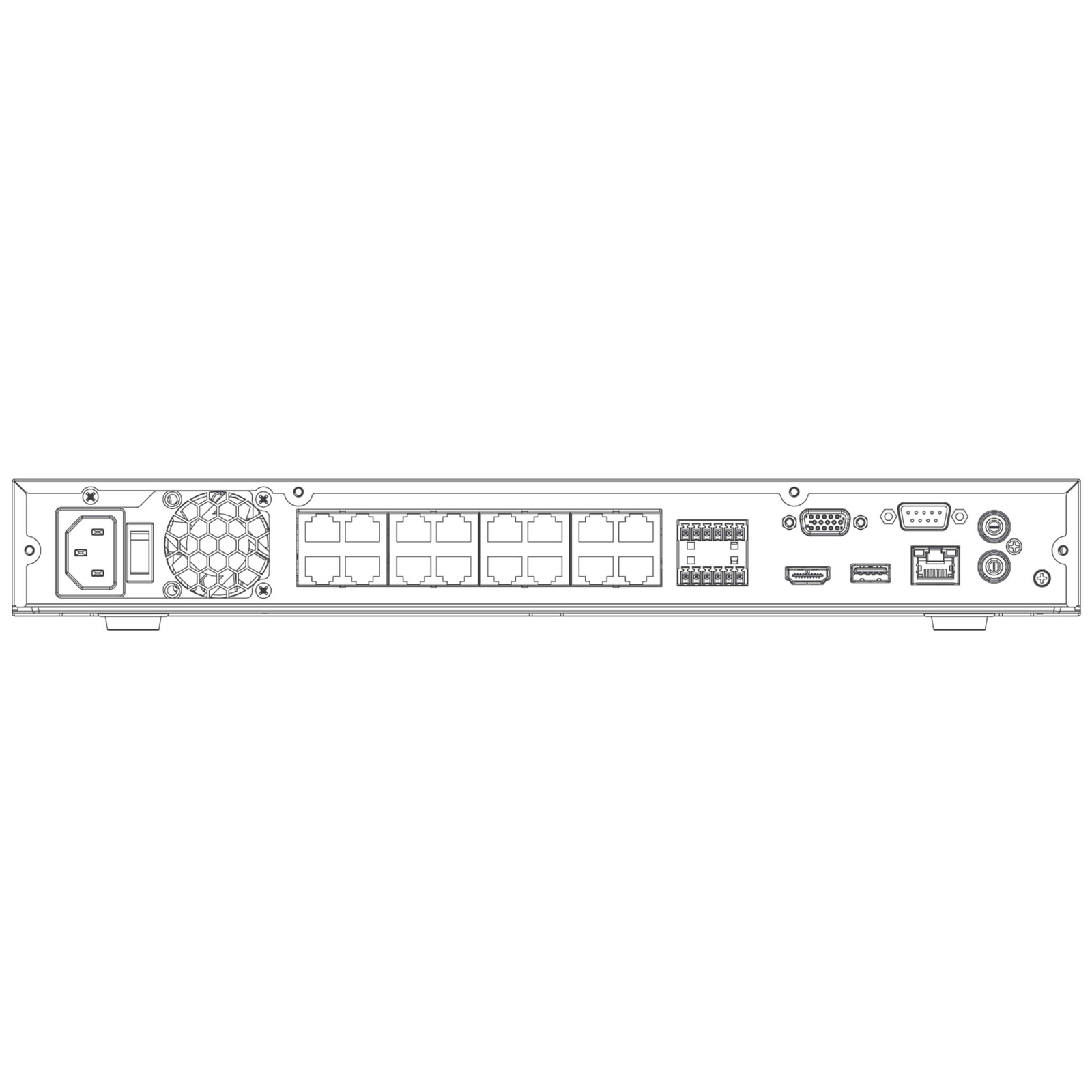 16 Kanal POE - IP NVR Recorder Ultra-HD 4K