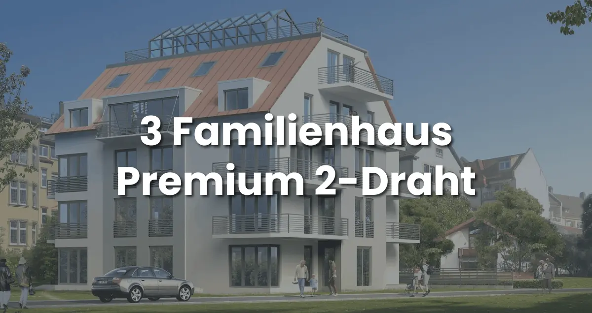 Goliath 2-Draht 3-Familienhaus BUS Türsprechanlage Premium Set mit Kamera